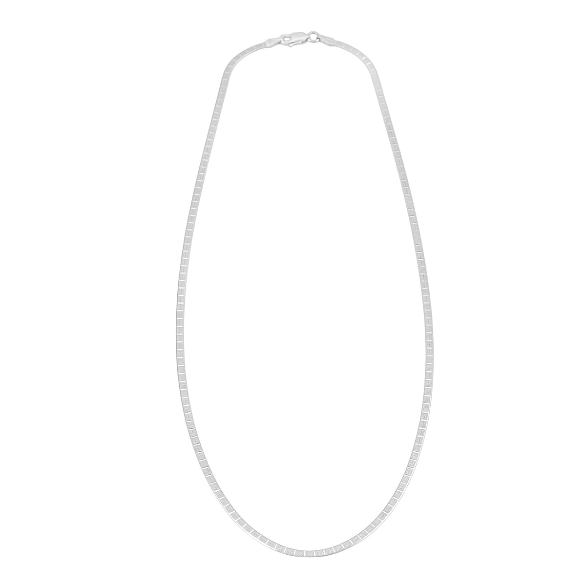 Sterling Silver Textured Square Necklace 18 Inches 3.70 Grams image number 3