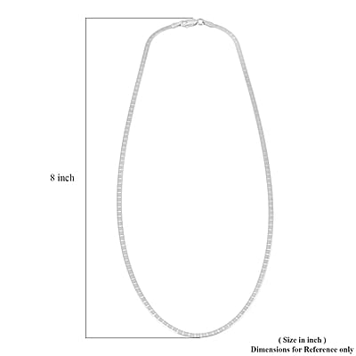 Sterling Silver Textured Square Necklace 18 Inches 3.70 Grams