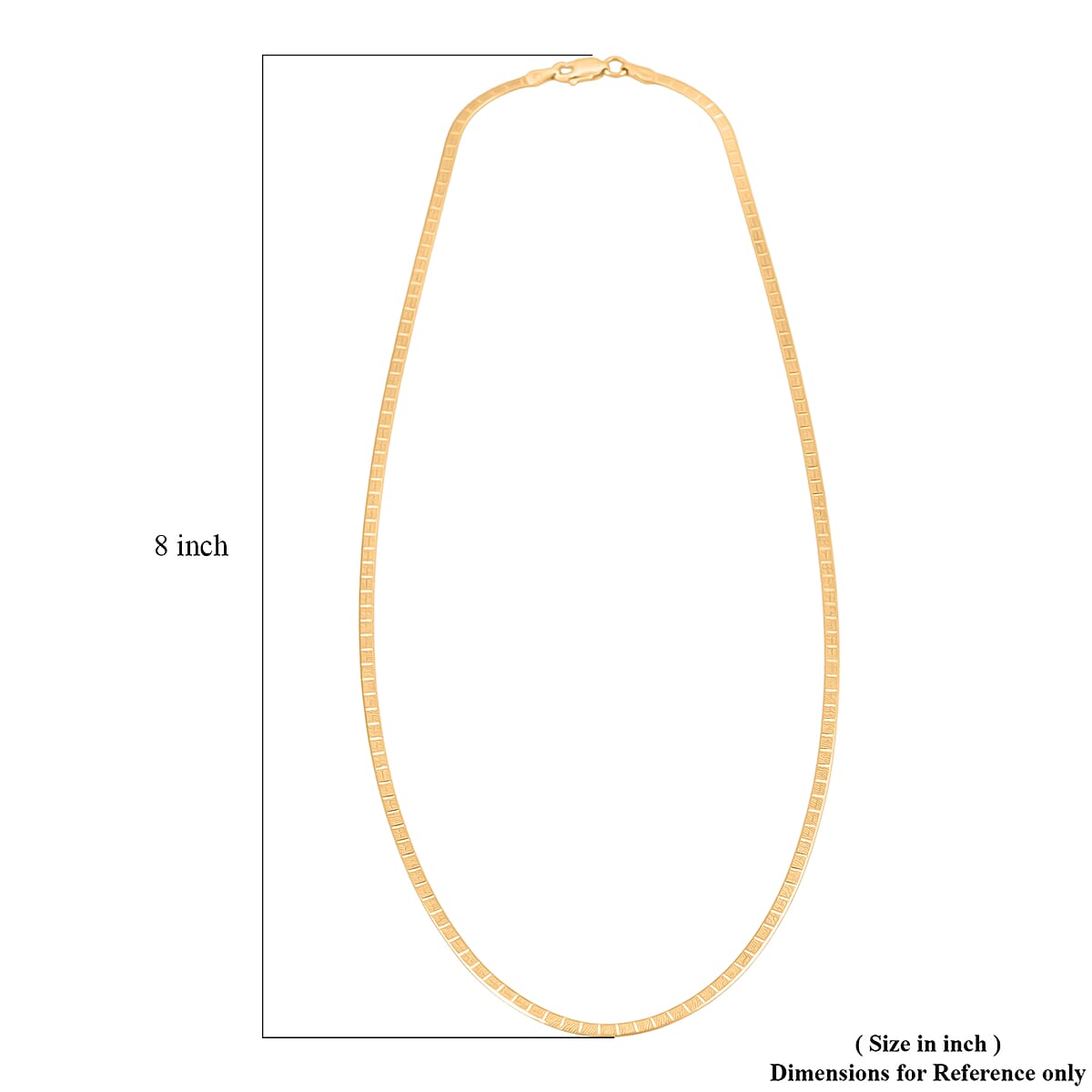 14K Yellow Gold Over Sterling Silver Textured Square Necklace 18 Inches 3.70 Grams image number 5