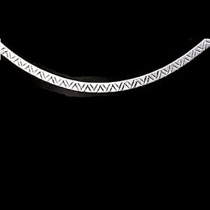 Sterling Silver Textured Chevron Chain Necklace 18 Inches 3.90 Grams