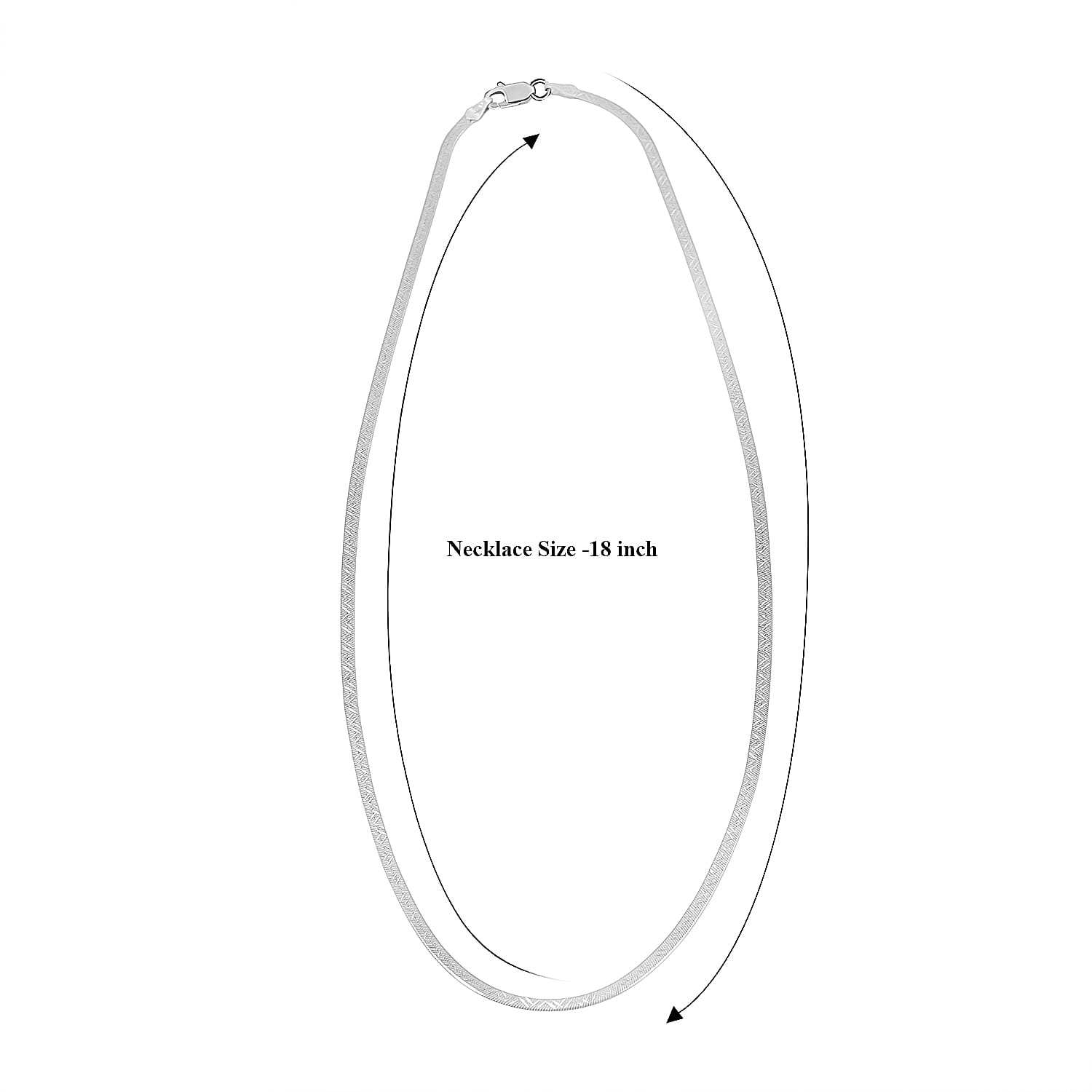 Sterling Silver Textured Chevron Chain Necklace 18 Inches 3.90 Grams