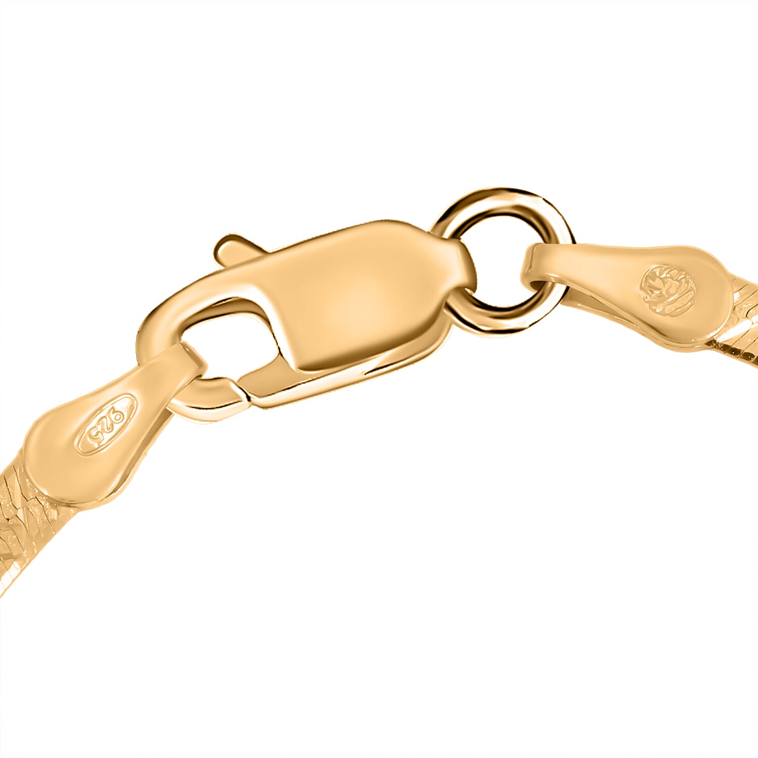 14K Yellow Gold Over Sterling Silver Textured Chevron Chain Necklace 18 Inches 3.90 Grams
