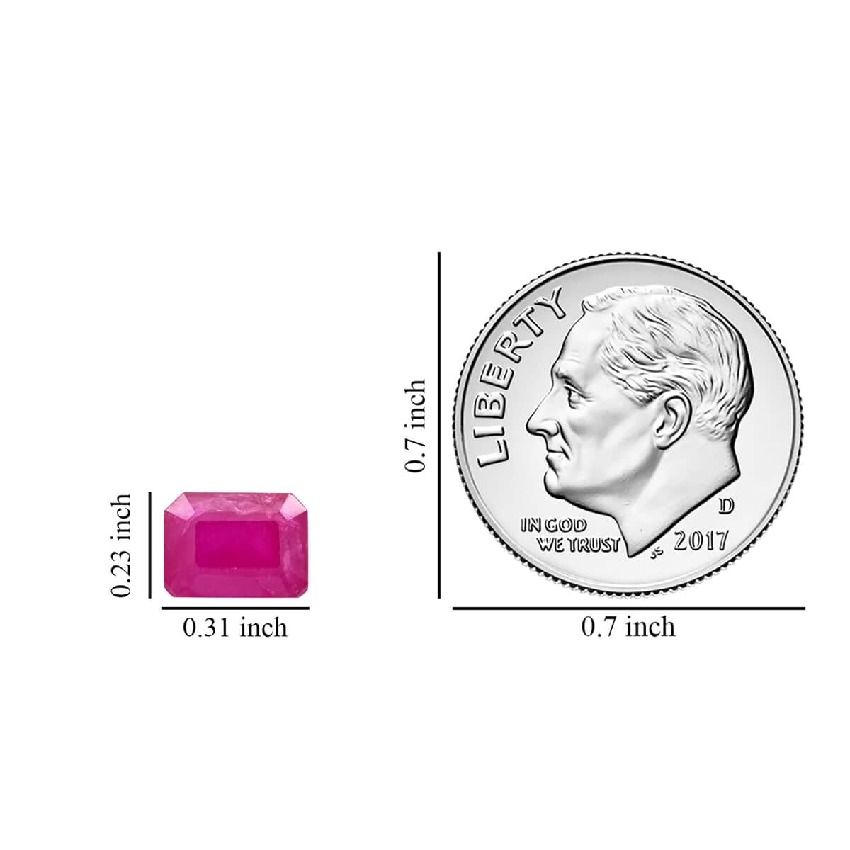 AAA Montepuez Ruby (Oct 8x6 mm) 1.50 ctw image number 3