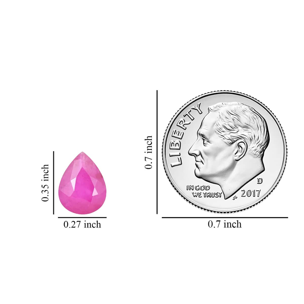 AAA Montepuez Ruby (Pear 9x7 mm) 1.50 ctw image number 3