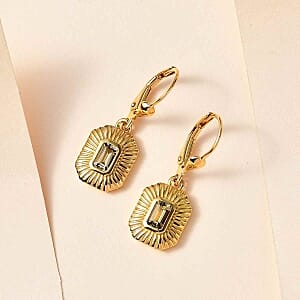 Golden Tanzanite 0.60 ctw Lever Back Earrings in 18K Vermeil YG Over Sterling Silver