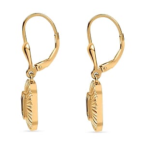 Golden Tanzanite 0.60 ctw Lever Back Earrings in 18K Vermeil YG Over Sterling Silver