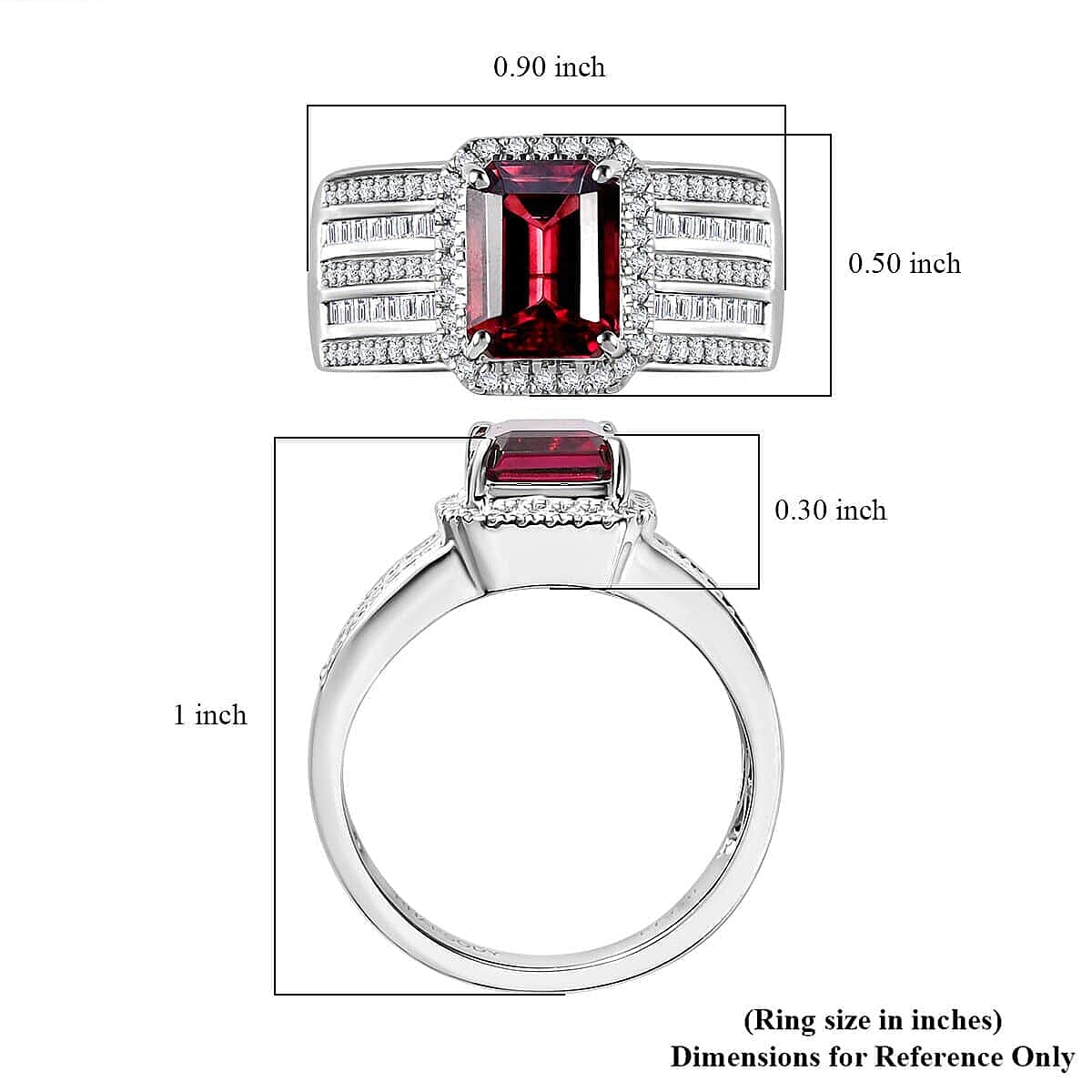 Rhapsody AAAA Ouro Fino Rubellite and E-F VS Diamond 3.15 ctw Ring in 950 Platinum (Size 6.0) 