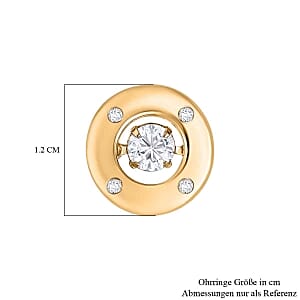 Moissanite 0.56 ctw Earrings in Vermeil Yellow Gold Over Sterling Silver