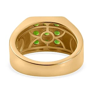 Chrome Diopside 1.23 ctw Ring in Vermeil Yellow Gold Over Sterling Silver (Size 9)