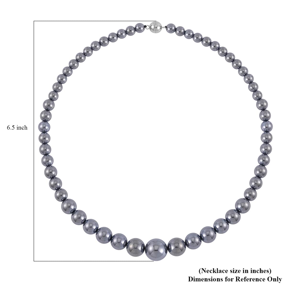 Terahertz Beaded Graduation Necklace 20 Inches in Rhodium Over Sterling Silver with Magnetic Lock 182.50 ctw image number 4