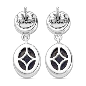 AAA Labradorite 7.00 ctw Earrings in Rhodium Over Sterling Silver