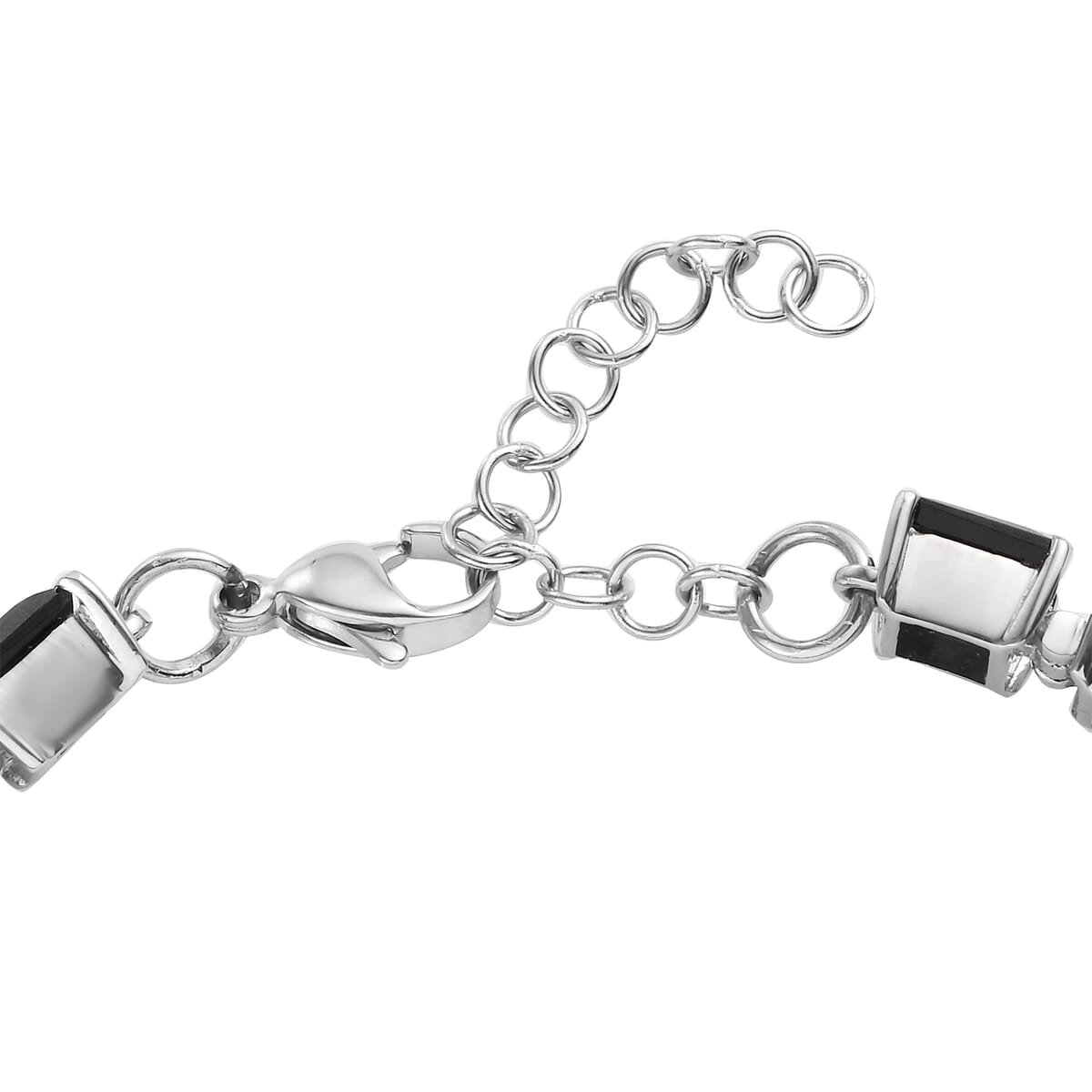 Thai Black Spinel Bracelet in Stainless Steel (6.50-8.0In) 28.50 ctw image number 3