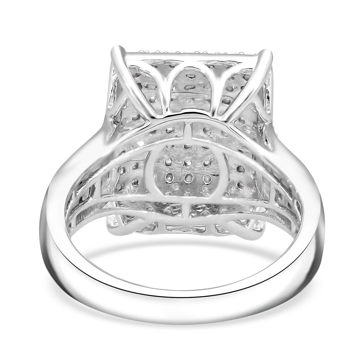 Diamond 0.50 ctw Ring in Platinum Over Sterling Silver (Size 10.0) image number 4