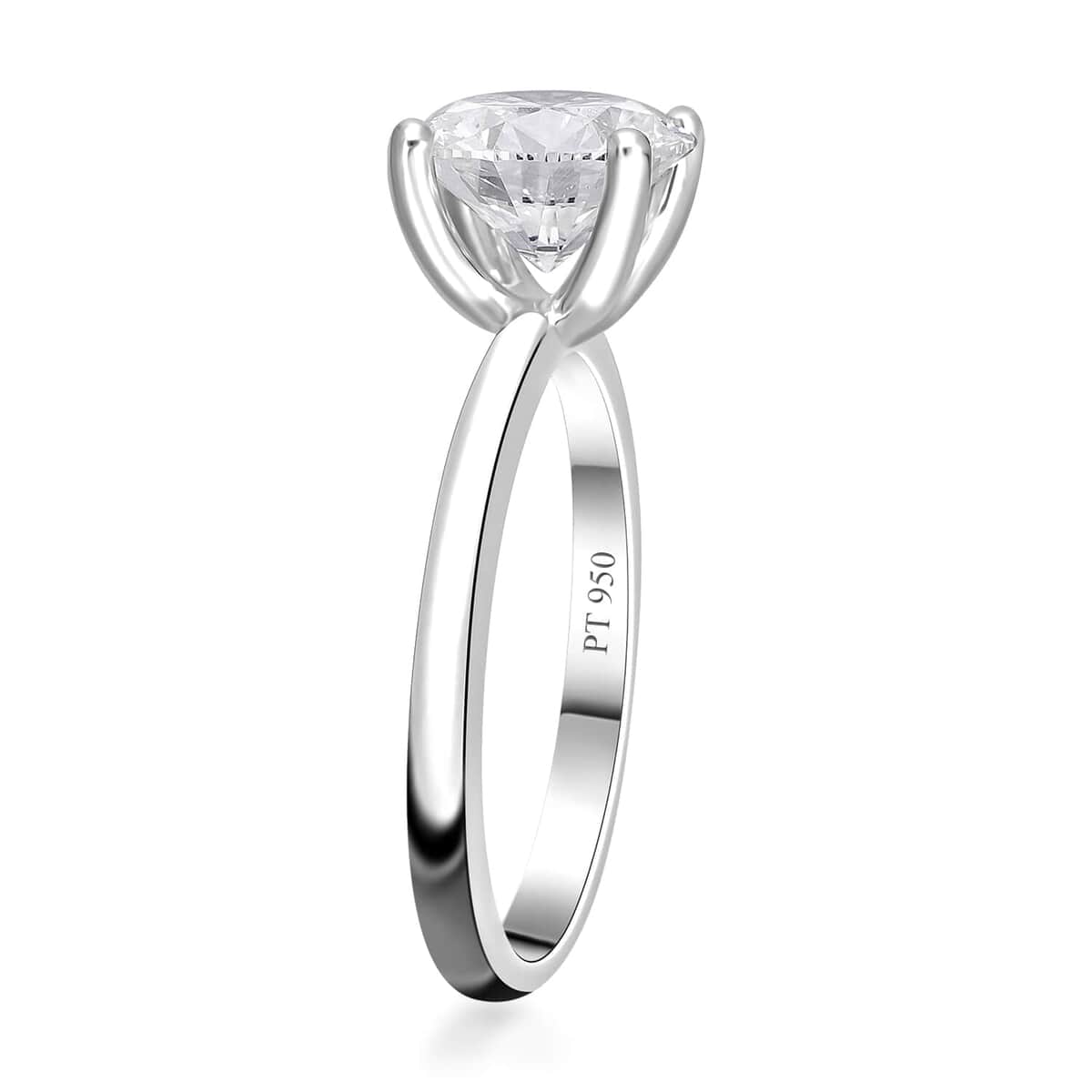 950 Platinum Luxuriant Lab Grown Diamond D VS Solitaire Ring (Size 6.0) 5.15 Grams 3.00 ctw image number 3