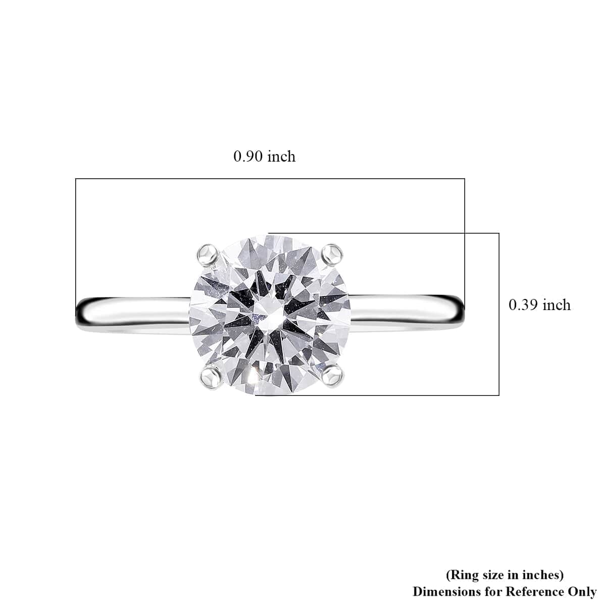 950 Platinum Lab Grown Diamond (D, VS) Solitaire Ring (Size 6.0) (5.15 g) 3.00 ctw image number 5