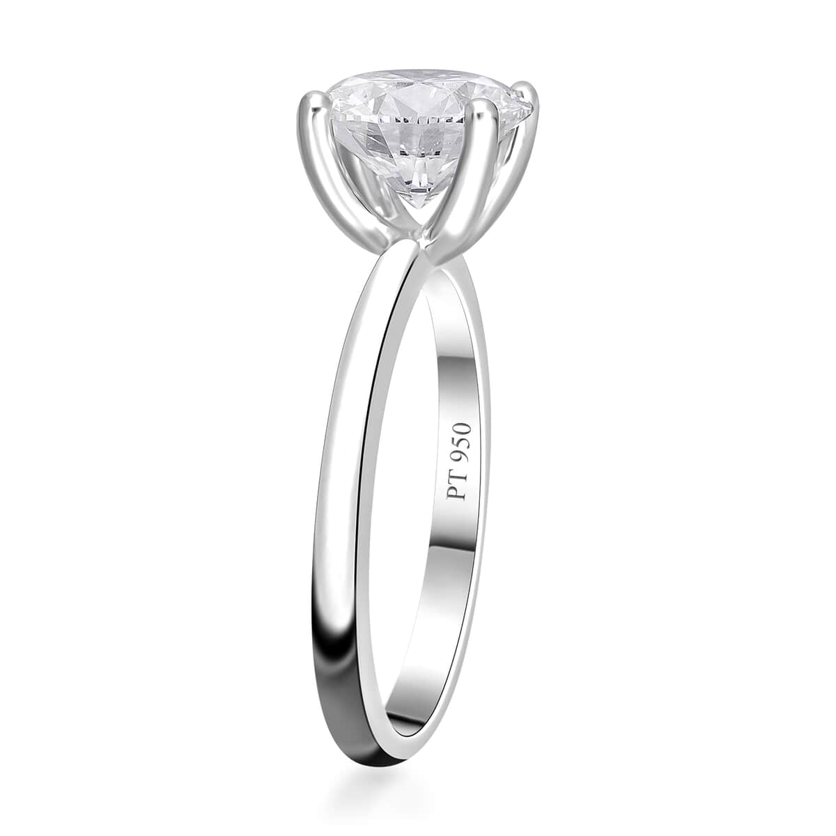 JCK Deals IGI Certified Luxuriant Lab Grown Diamond G, VS2 3.00 ctw Solitaire Ring in 950 Platinum (Size 7.0) 4.75 Grams image number 3