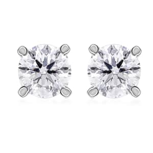 950 Platinum Luxuriant Lab Grown Diamond D VS Solitaire Stud Earrings 3.00 ctw
