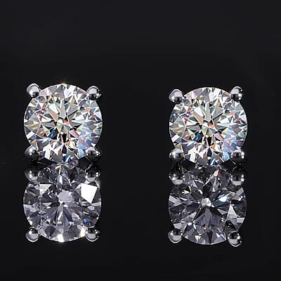 Luxuriant Lab Grown Diamond G VS 3.00 ctw Solitaire Stud Earrings