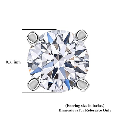 Luxuriant Lab Grown Diamond G VS 3.00 ctw Solitaire Stud Earrings