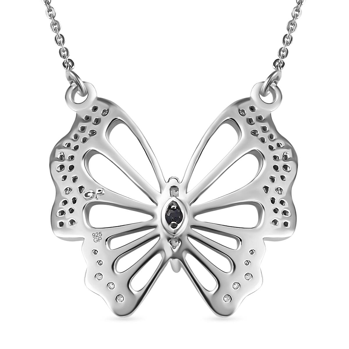 GP White Diamond 0.52 ctw Necklace in Rhodium Over Sterling Silver (18 Inches)