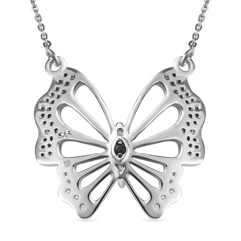 GP White Diamond 0.52 ctw Necklace in Rhodium Over Sterling Silver (18 Inches)