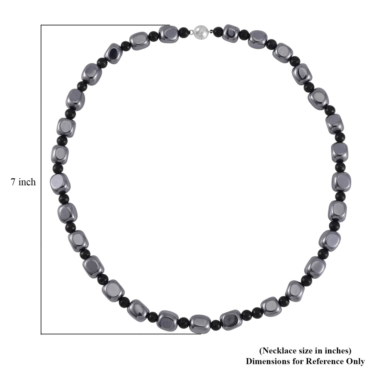 Terahertz and Shungite Beaded Necklace 20 Inches in Rhodium Over Sterling Silver 284.45 ctw image number 4