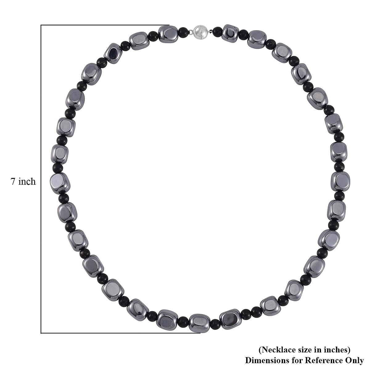 Terahertz and Shungite Beaded Necklace 20 Inches in Rhodium Over Sterling Silver 284.45 ctw image number 5
