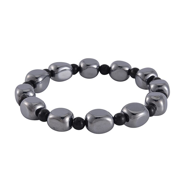 Terahertz and Shungite Beaded Stretch Bracelet 130.00 ctw