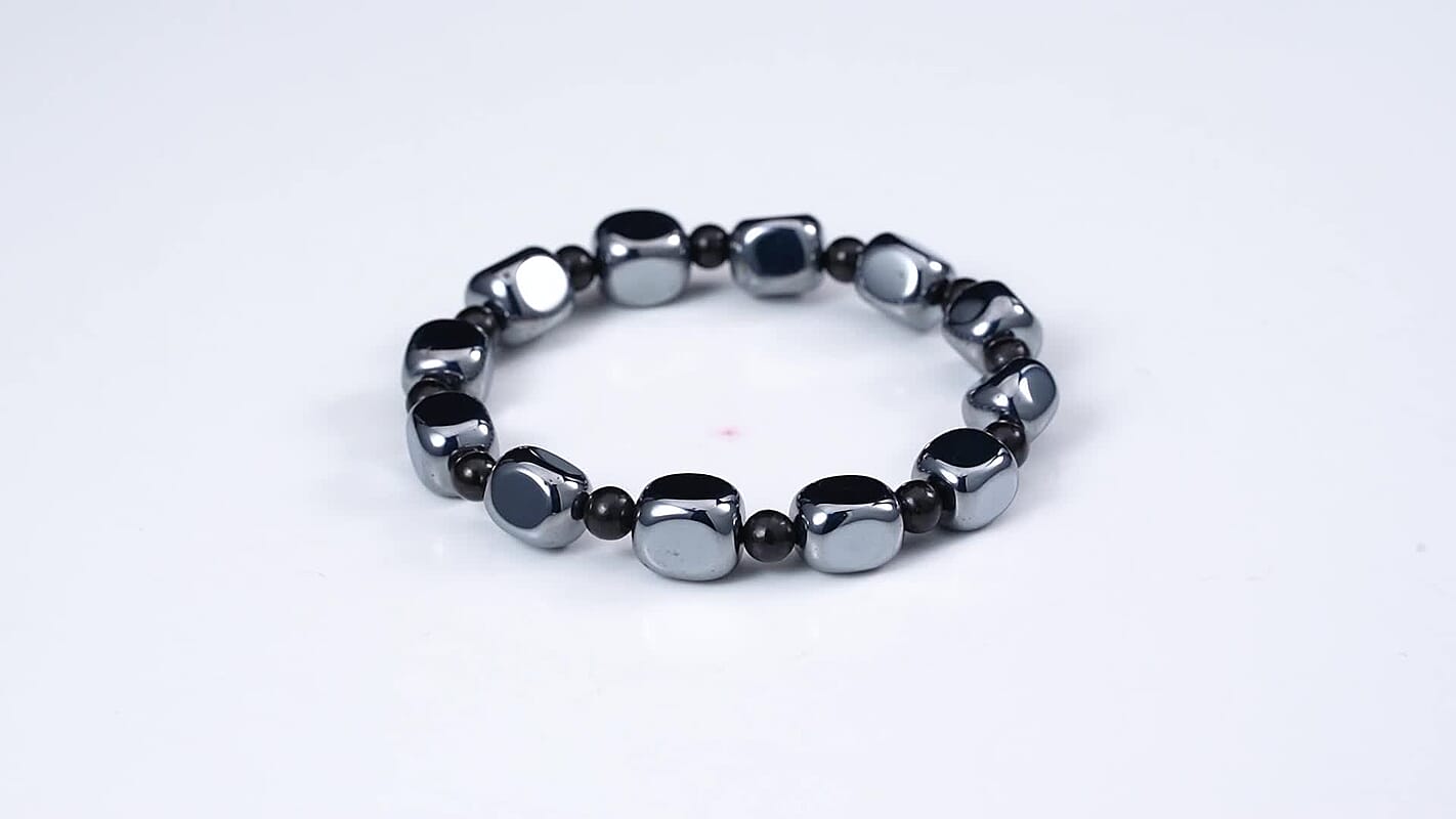 Terahertz and Shungite Beaded Stretch Bracelet 130.00 ctw