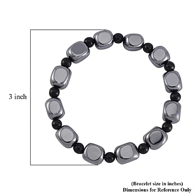 Terahertz and Shungite Beaded Stretch Bracelet 130.00 ctw