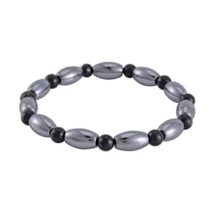 Terahertz and Shungite Beaded Stretch Bracelet 61.00 ctw