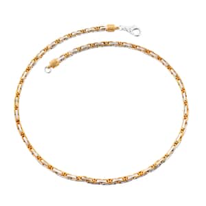 Bali Legacy 22K Vermeil YG Over and Sterling Silver Borobudur 4x2.5mm Necklace (20 Inches) (38.54 g)