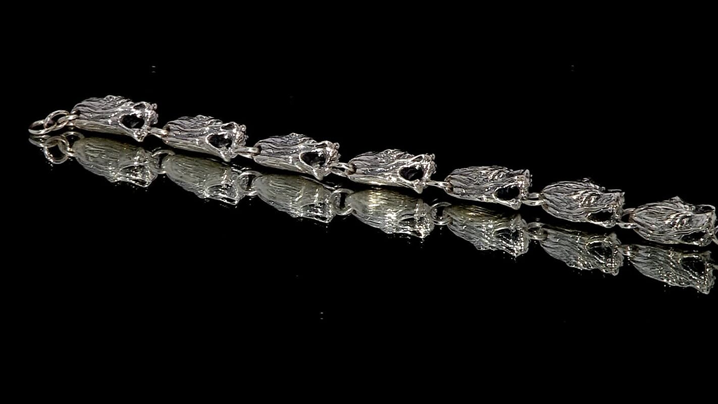 Bali Legacy Sterling Silver Dragon Head Link Bracelet (8.00 In) 27.60 Grams