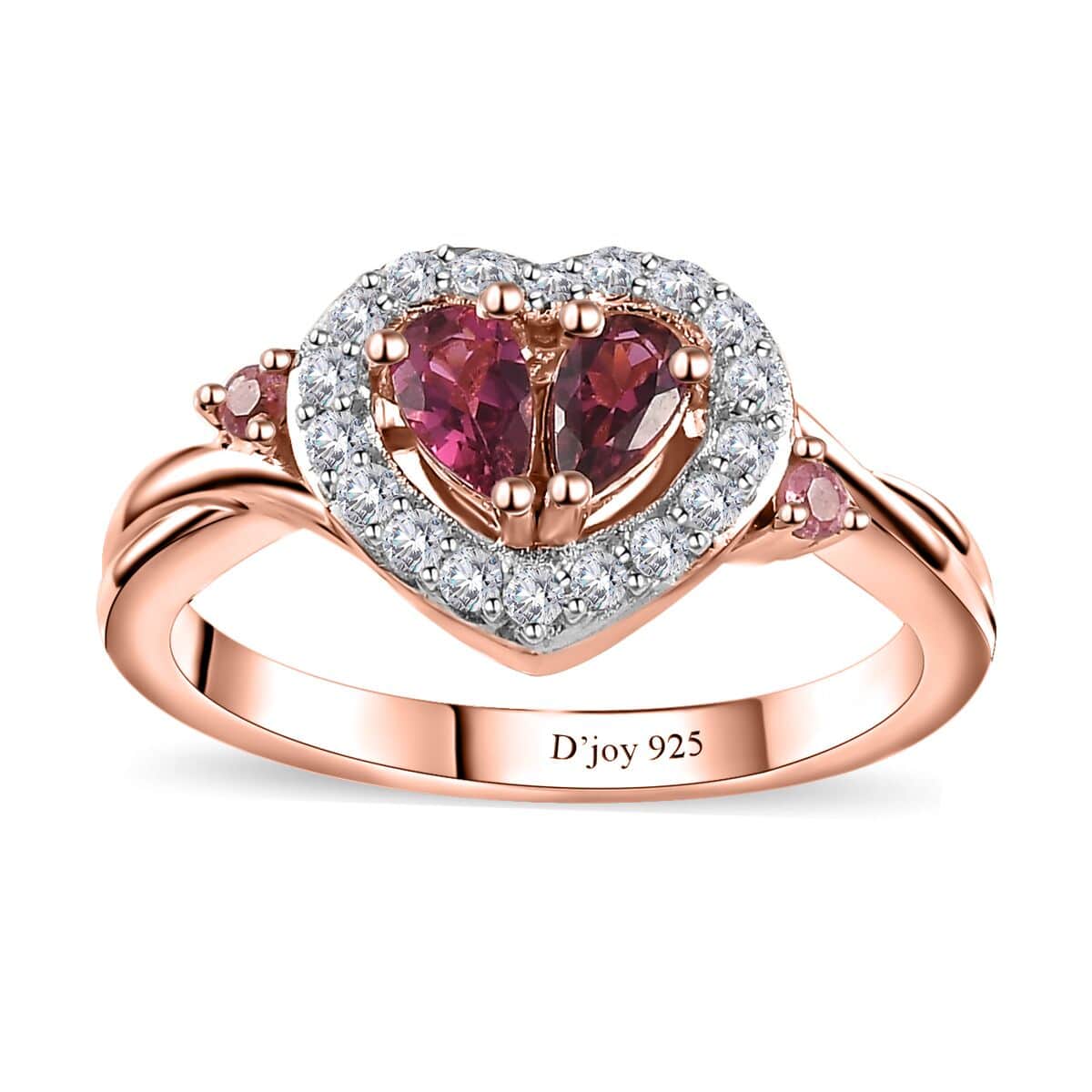 Ouro Fino Rubellite and Multi Gemstone Ring in Vermeil Rose Gold Over Sterling Silver (Size 10.0) 0.75 ctw image number 0