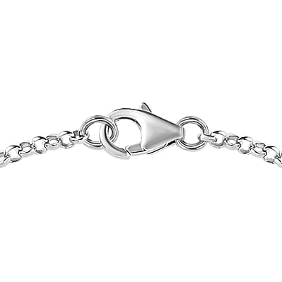 Ofiki Rubellite and Moissanite Bracelet in Platinum Over Sterling Silver (7.25 In) 1.30 ctw