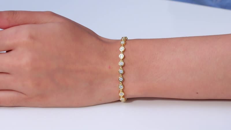 Moissanite Bracelet in Vermeil YG Over Sterling Silver (6.50 In) 1.75 ctw