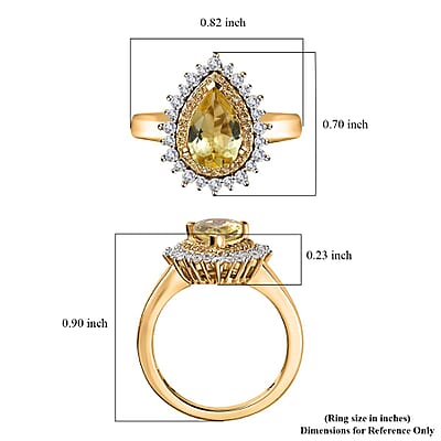 Brazilian Sunfire Beryl and Multi Gemstone Double Halo Ring in Vermeil Yellow Gold Over Sterling Silver (Size 10.0) 1.65 ctw