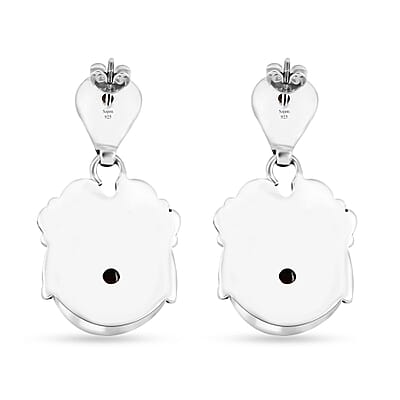 Sajen Silver Brazilian Citrine and Mozambique Garnet Coin Earrings in Sterling Silver 1.75 ctw
