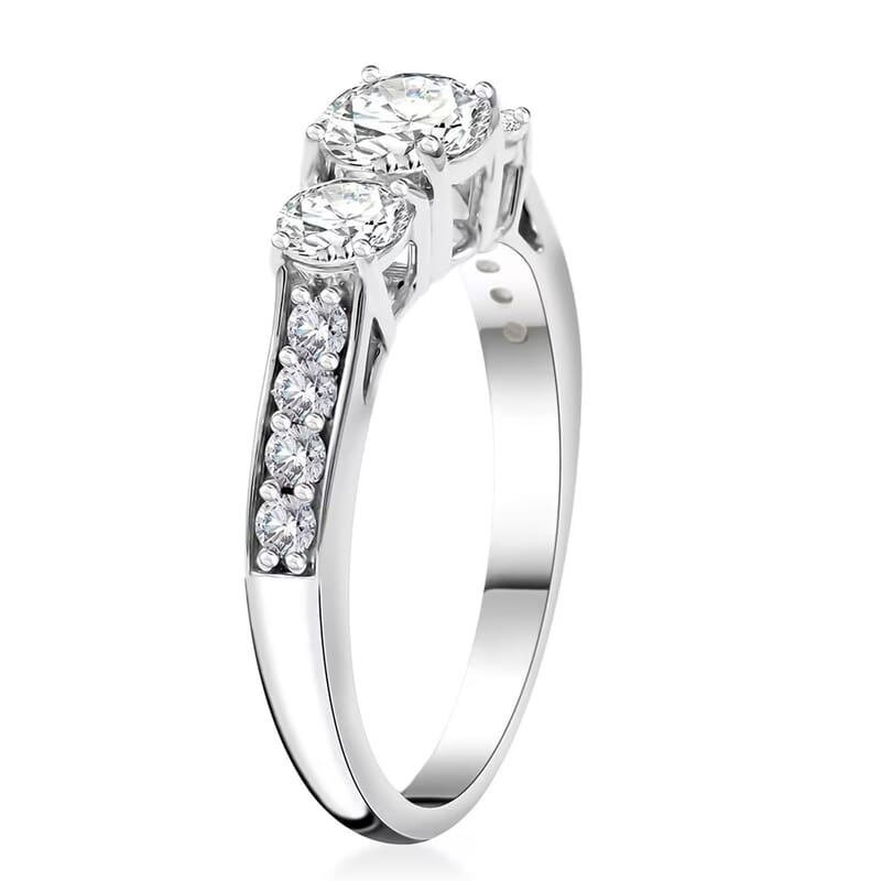 Doorbuster Luxuriant Lab Grown Diamond F-G VS 1.50 ctw Ring in Rhodium Over Sterling Silver (Size 10.0)