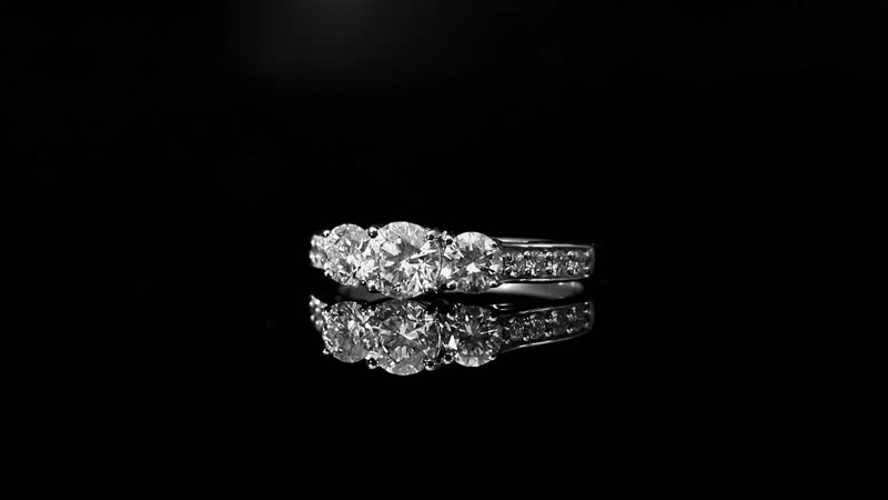 Lab Grown Diamond (F-G, VS) Ring in Platinum Over Sterling Silver (Size 8.0) 1.50 ctw