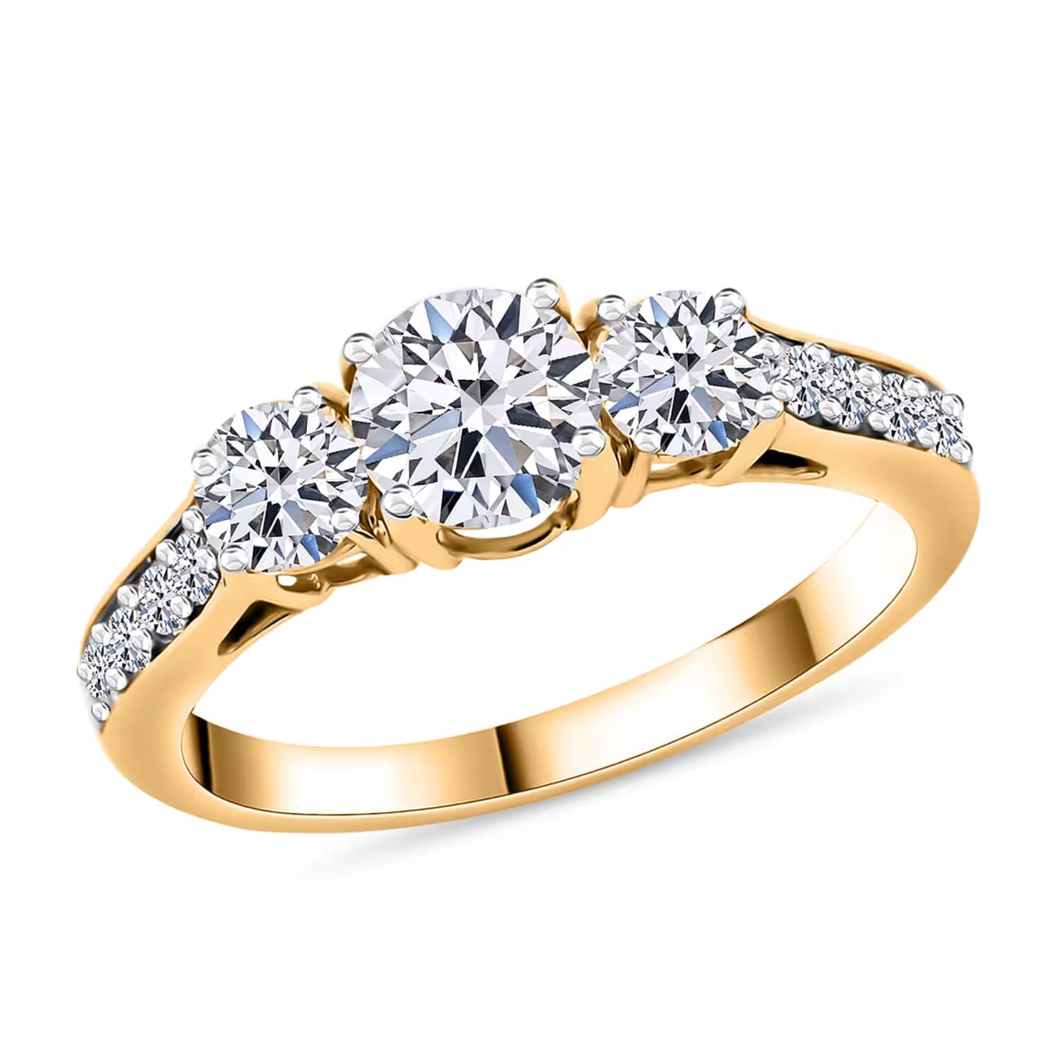 Yellow Gold Over Sterling Silver / 10 - Product card gallery slide 1 (9432107024639)