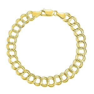 Vermeil YG Over Sterling Silver Necklace Bracelet (7.50 In) 15.80 g