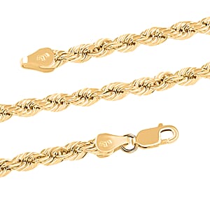6mm Rope Chain Necklace in 10K Yellow Gold 13.40 Grams 26 Inches