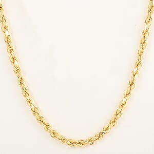 6mm Rope Chain Necklace in 10K Yellow Gold 13.40 Grams 26 Inches