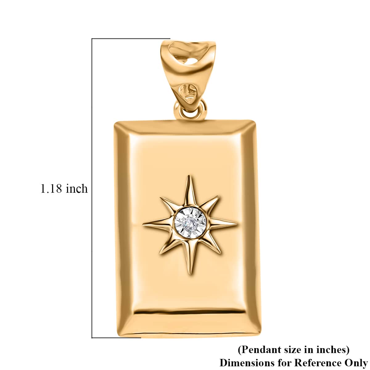 Diamond Pendant in Vermeil YG Over Sterling Silver image number 5