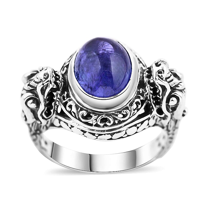 Bali Legacy Tanzanite Dragon Ring in Sterling Silver (Size 10.0) 4.80 ctw