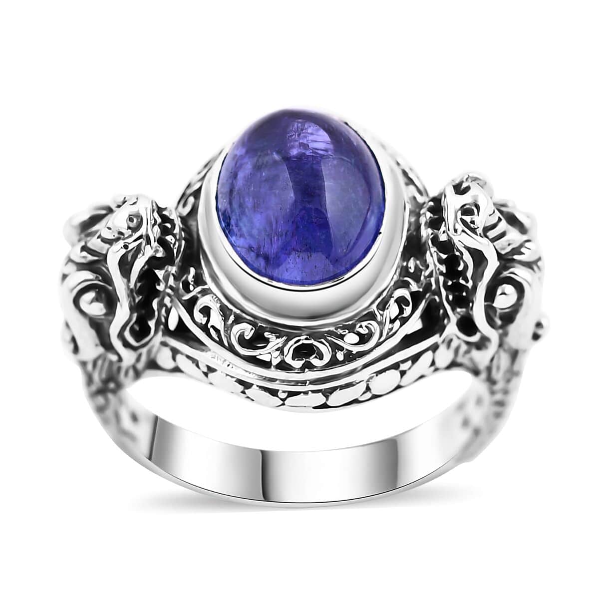 Bali Legacy Tanzanite Dragon Ring in Sterling Silver (Size 8.0) 4.80 ctw image number 0