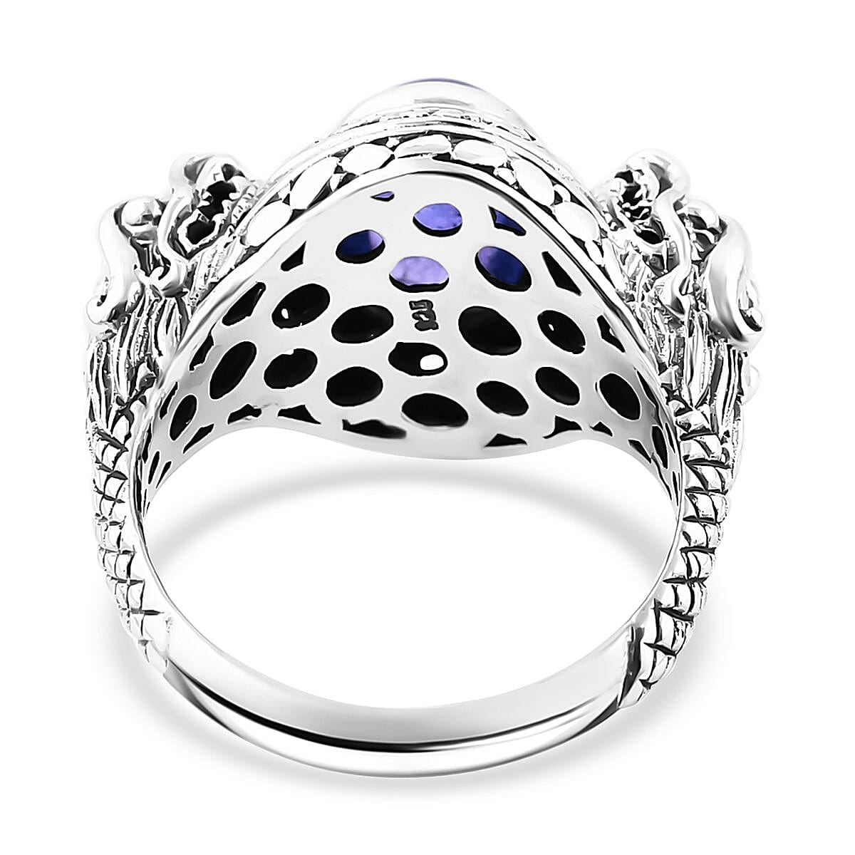 Bali Legacy Tanzanite Dragon Ring in Sterling Silver (Size 9.0) 4.80 ctw image number 4