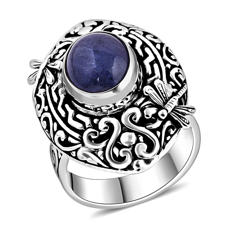 Bali Legacy Tanzanite Dragonfly Ring in Sterling Silver (Size 10.0) 5.00 ctw