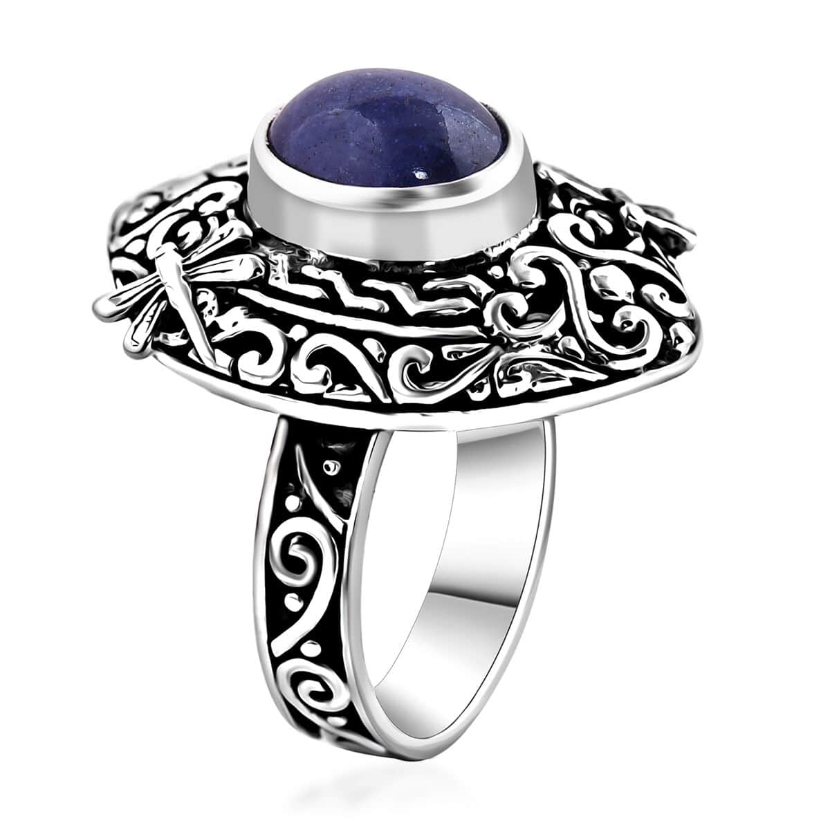 Bali Legacy Tanzanite Dragonfly Ring in Sterling Silver (Size 7.0) 5.00 ctw image number 3